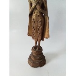 Antik Buddha i forgyldt bronze 