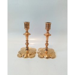 Antikke engelske lysestager i bronze 