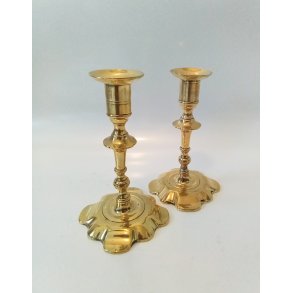 Antikke engelske lysestager i messing 