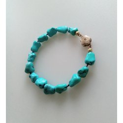 Turkis armbnd med slv ls 