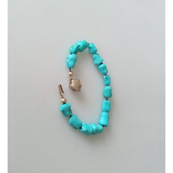 Turkis armbnd med slv ls 