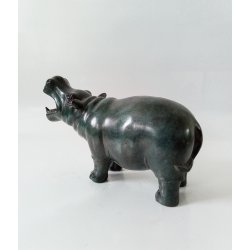 Bronze skulptur flodhest 