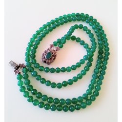 Art Deco halskde i jade med slv ls 