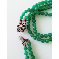 Art Deco halskde i jade med slv ls 