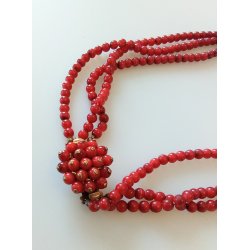 Art Deco fransk 3 rkker glasperlekde 