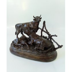 Jules Moigniez bronze skulptur 