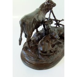 Jules Moigniez bronze skulptur 