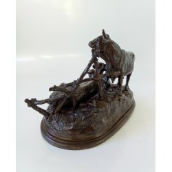 Jules Moigniez bronze skulptur 