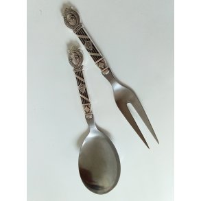 Art Deco salat bestik i s�lv 