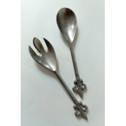 Retro salat bestik i aluminium 