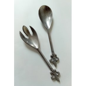 Retro salat bestik i aluminium 