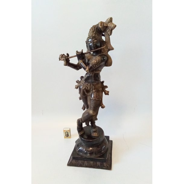 STOR Krishna bronze skulptur 