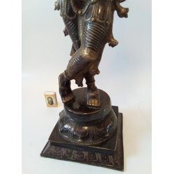 STOR Krishna bronze skulptur 