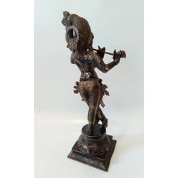 STOR Krishna bronze skulptur 