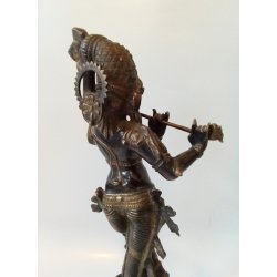 STOR Krishna bronze skulptur 