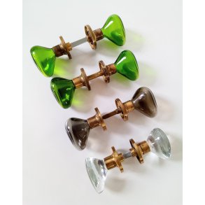 Retro drgreb i glas og messing 