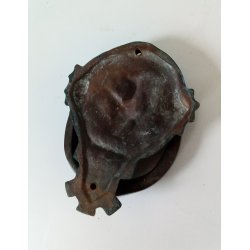 Gammel patineret drhammer i bronze 