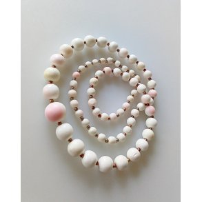 Vintage halskde i hvid koral 