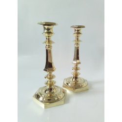 Art Deco Franske lysestager i messing 