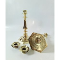 Art Deco Franske lysestager i messing 