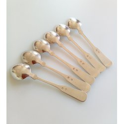 Musling kaffeskeer i slv 