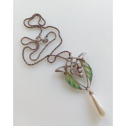 Art Nouveau halssmykke i slv 
