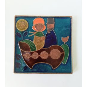 Joseph Simon for Sholm Bornholm No. 3539. keramik relief 