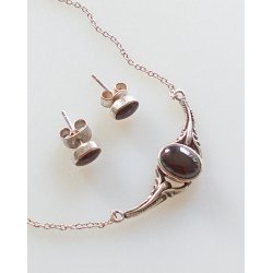 Retro smykkest i slv prydet med onyx 