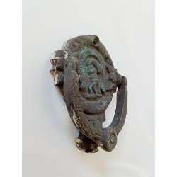 Gammel drhammer i patineret messing 