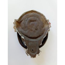 Gammel drhammer i patineret messing 