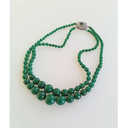 Art Deco halskde med slv ls 