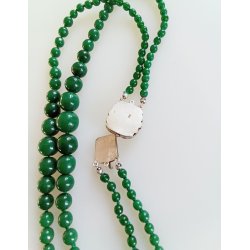 Art Deco halskde med slv ls 