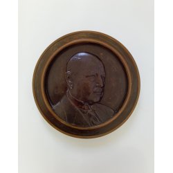 Art Deco portrt / relief i bronze 