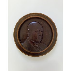 Art Deco portr�t / relief i bronze 