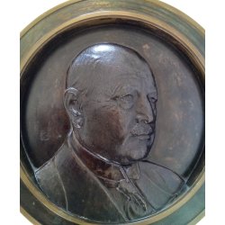 Art Deco portrt / relief i bronze 