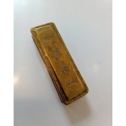 Antik snus / tobaksdse i messing og kobber 