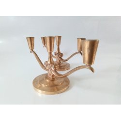 Art Deco bronze lysestager 