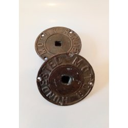 Gamle Tankdksel / Pfyldningsdksel i bronze mrket Hundested Motor.