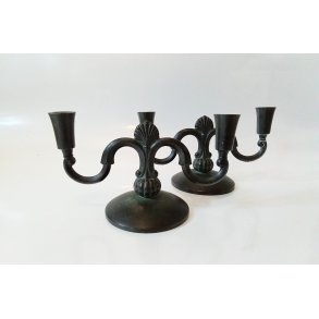 Art Deco bronze lysestager 