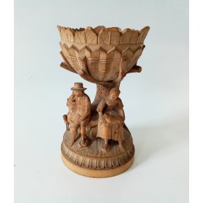 Antik saltkar / opsats udskret i tr 