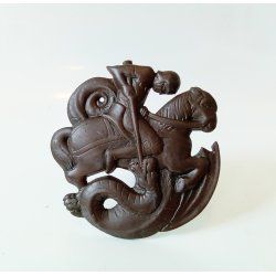 Art Deco drhammer i patineret bronze 