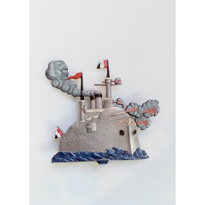 Berliner zinnfiguren battleship / Krigsskib i zink 