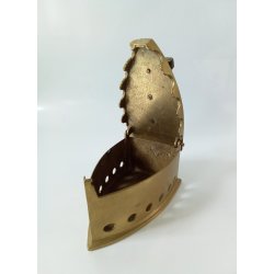 Antik strygejern i messing 