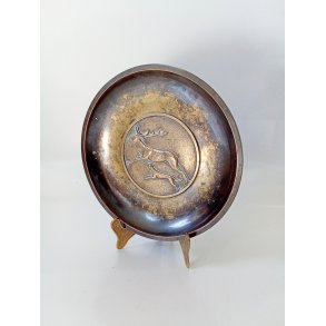 Vintage sk�l / fad i patineret bronze 