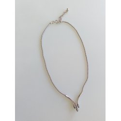 Retro halskde i sterlingslv prydet med keshi perler