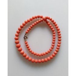 Art Deco halskde i koral 