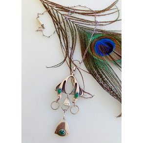 Theodor Fahrner Art Nouveau halskde i slv 