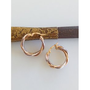 Retro reringe / creole udfrt i 14 karat guld