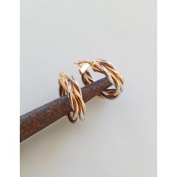 Retro reringe / creole udfrt i 14 karat guld