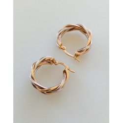 Retro reringe / creole udfrt i 14 karat guld